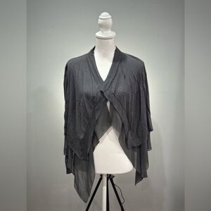 CLEARANCE! Gray Kenneth Cole Open Mixed Media Cardigan Size M EUC